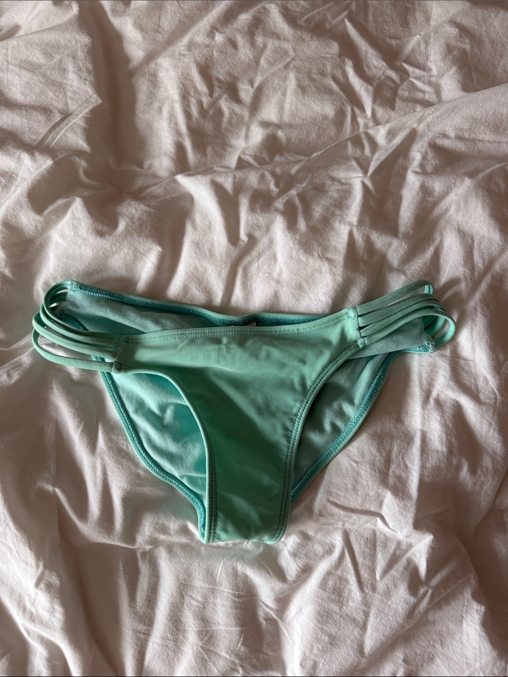 Women’s Strappy Hipster Bikini Bottom - Mint Green